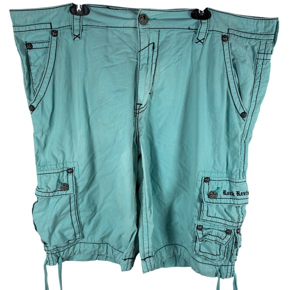 Rock Revival Other - Rock Revival Cargo Shorts Mens 44 Y2K Baggy Ripstop Contrast Stitch RCM074-7